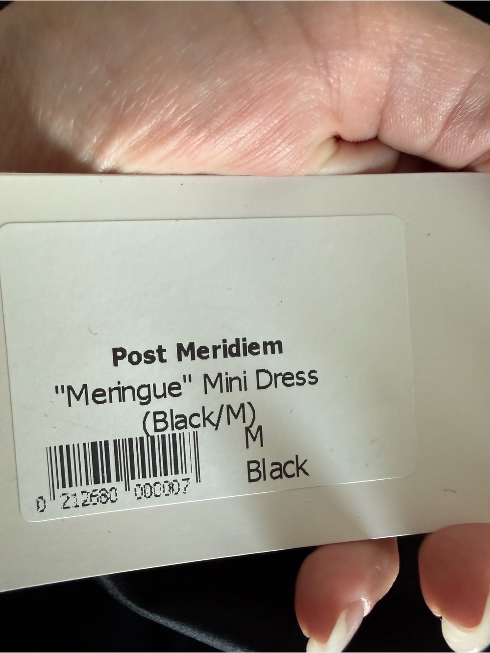Post Meridiem Black Off-Shoulder Ruffle Mini Dress. Size M - Picture 5 of 11